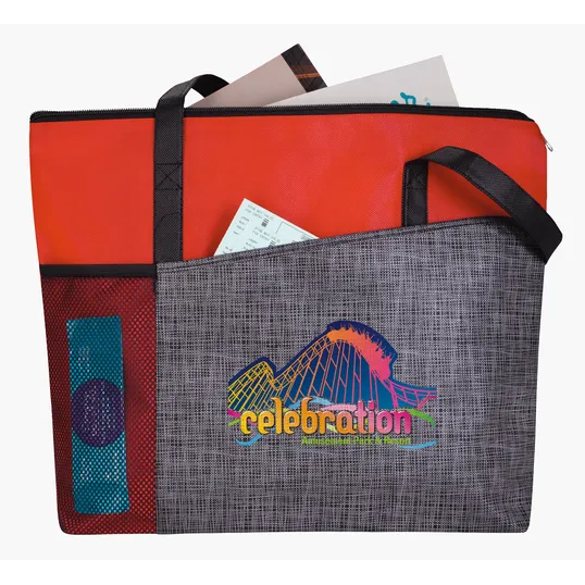 Good Value™ Select Pattern Non-Woven Tote with Zippered Main Compartment — view 9
