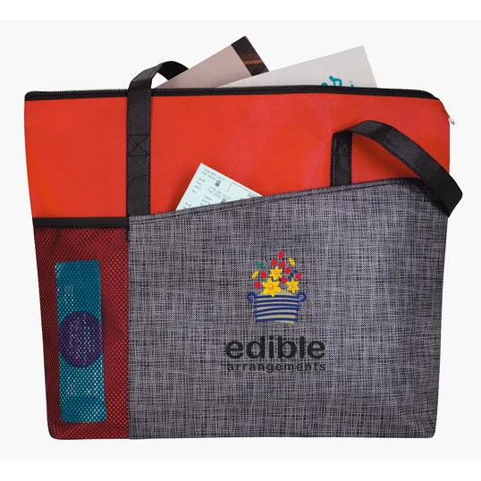 Good Value™ Select Pattern Non-Woven Tote with Zippered Main Compartment — view 8