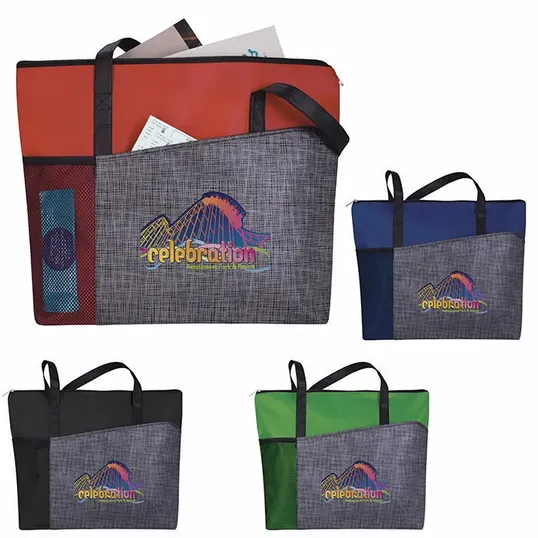 Good Value™ Select Pattern Non-Woven Tote with Zippered Main Compartment — view 12