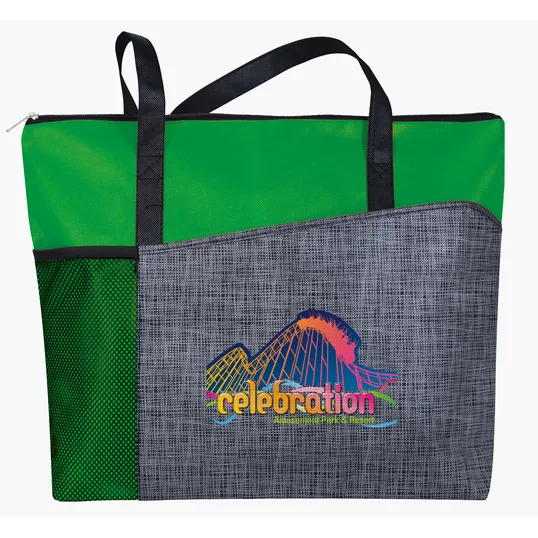 Good Value™ Select Pattern Non-Woven Tote with Zippered Main Compartment — view 7