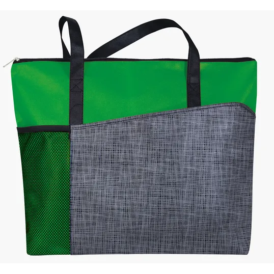 Good Value™ Select Pattern Non-Woven Tote with Zippered Main Compartment — view 2