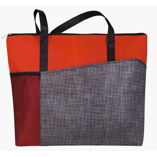 Good Value™ Select Pattern Non-Woven Tote with Zippered Main Compartment — view 4
