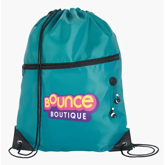 Good Value™ Front Zip Drawstring Backpack — view 16