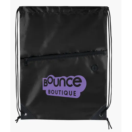 Good Value™ Front Zip Drawstring Backpack — view 10
