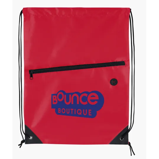 Good Value™ Front Zip Drawstring Backpack — view 14