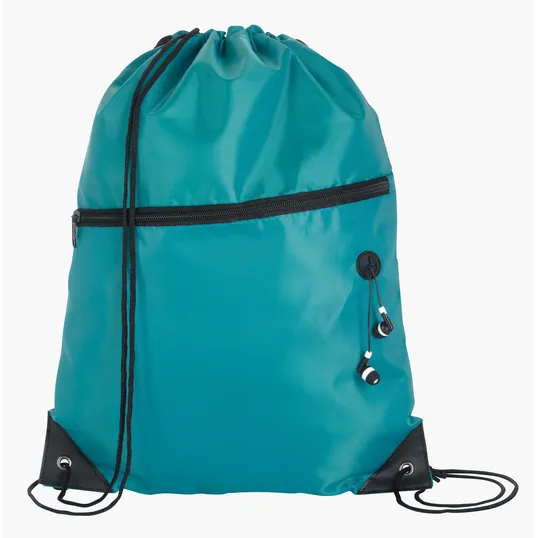 Good Value™ Front Zip Drawstring Backpack — view 9