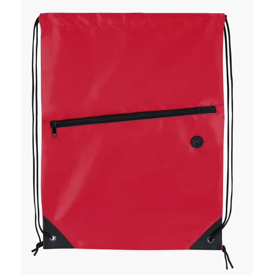 Good Value™ Front Zip Drawstring Backpack — view 5