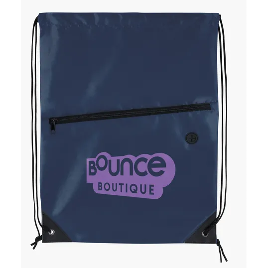 Good Value™ Front Zip Drawstring Backpack — view 13