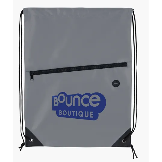 Good Value™ Front Zip Drawstring Backpack — view 11