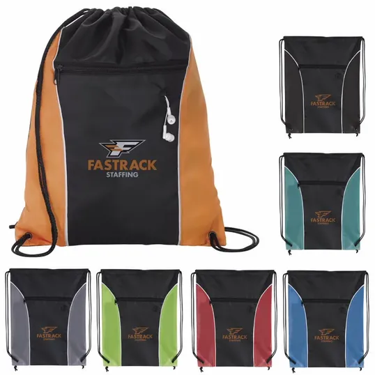 Good Value™ Midpoint Drawstring Backpack with Front Zip Pocket — view 15