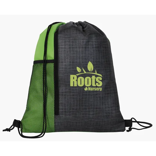 Good Value™ Non-Woven Vertical Drawstring Bag with Bottle Pocket — view 9