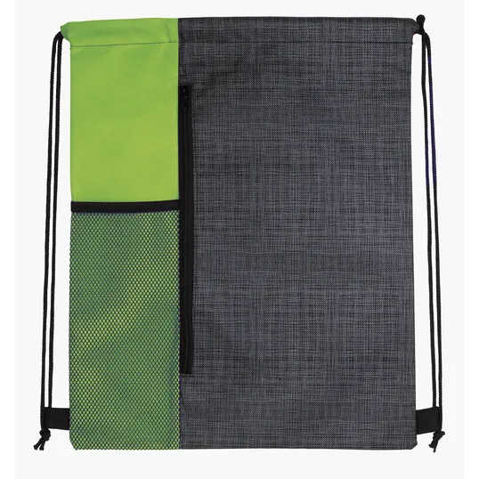 Good Value™ Non-Woven Vertical Drawstring Bag with Bottle Pocket — view 2
