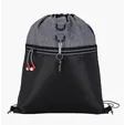 Stand Alone Drawstring Backpack with Front Zip Pocket
