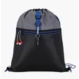 Stand Alone Drawstring Backpack with Front Zip Pocket — view 2
