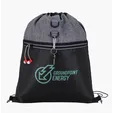 Stand Alone Drawstring Backpack with Front Zip Pocket — view 13