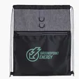 Stand Alone Drawstring Backpack with Front Zip Pocket — view 9