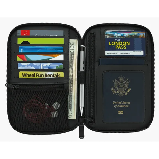 KAPSTON® Pierce Passport Wallet with Zippered Closure — view 4