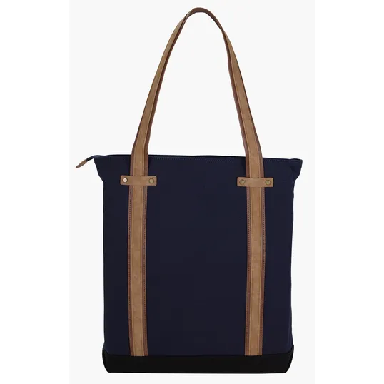 KAPSTON® San Marco Cotton Canvas Tote with PU and Suede Handles — view 15