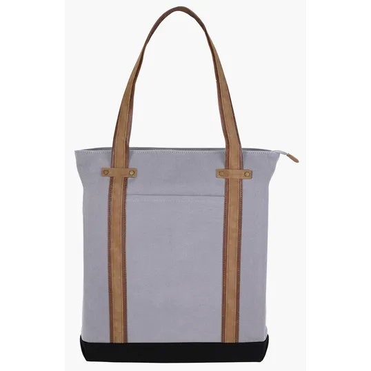 KAPSTON® San Marco Cotton Canvas Tote with PU and Suede Handles
