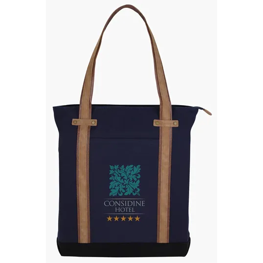 KAPSTON® San Marco Cotton Canvas Tote with PU and Suede Handles — view 28