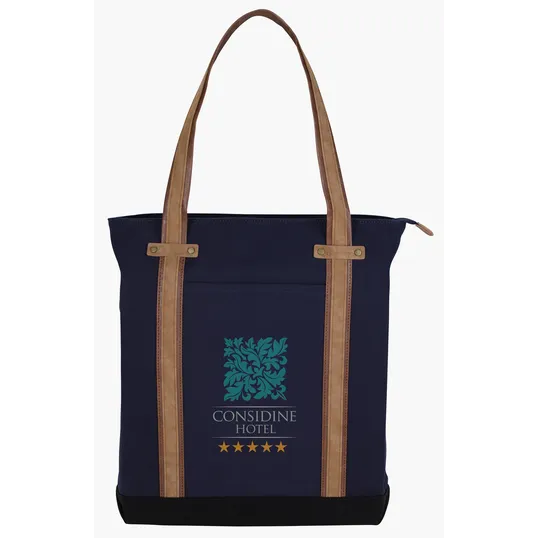 KAPSTON® San Marco Cotton Canvas Tote with PU and Suede Handles — view 26