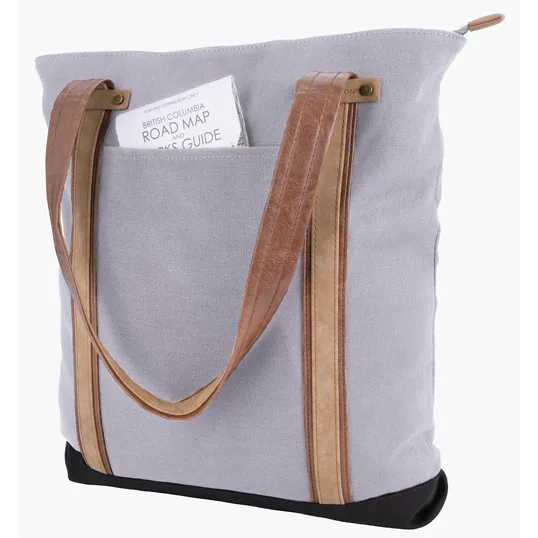 KAPSTON® San Marco Cotton Canvas Tote with PU and Suede Handles — view 5