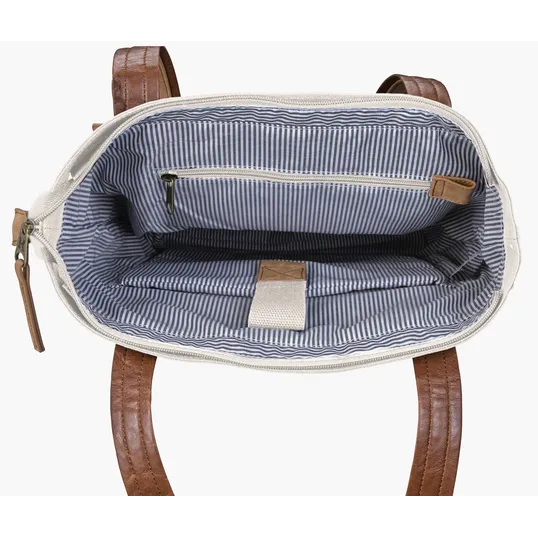 KAPSTON® San Marco Cotton Canvas Tote with PU and Suede Handles — view 10