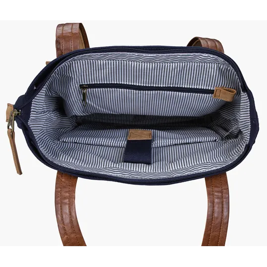 KAPSTON® San Marco Cotton Canvas Tote with PU and Suede Handles — view 17
