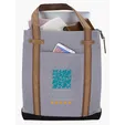 KAPSTON® San Marco Cotton Canvas Tote with PU and Suede Handles — view 23