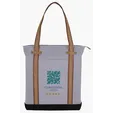 KAPSTON® San Marco Cotton Canvas Tote with PU and Suede Handles — view 30