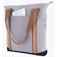 KAPSTON® San Marco Cotton Canvas Tote with PU and Suede Handles — view 5