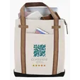 KAPSTON® San Marco Cotton Canvas Tote with PU and Suede Handles — view 25