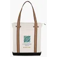 KAPSTON® San Marco Cotton Canvas Tote with PU and Suede Handles — view 31
