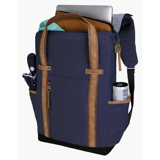 KAPSTON® San Marco Cotton Canvas Backpack with Laptop Compartment — view 23