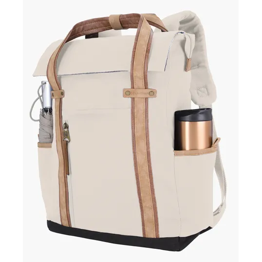 KAPSTON® San Marco Cotton Canvas Backpack with Laptop Compartment — view 9