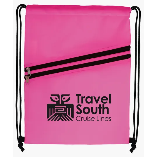 Good Value™ Neon Multi-Zippered Drawstring Backpack — view 16