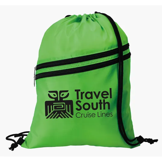Good Value™ Neon Multi-Zippered Drawstring Backpack — view 12