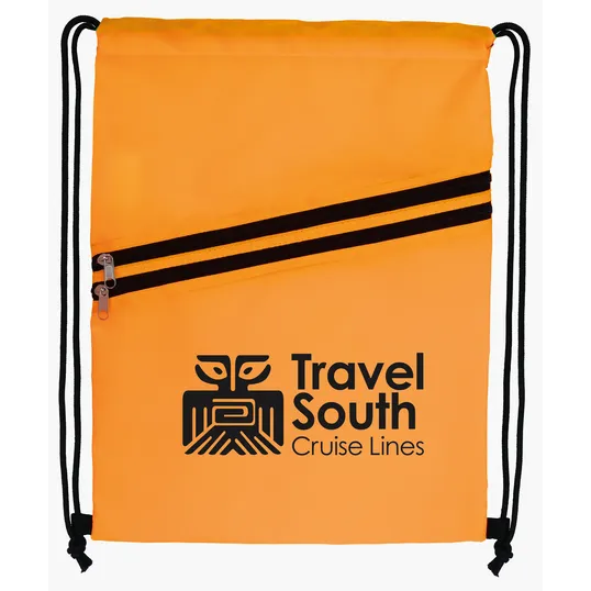 Good Value™ Neon Multi-Zippered Drawstring Backpack — view 14