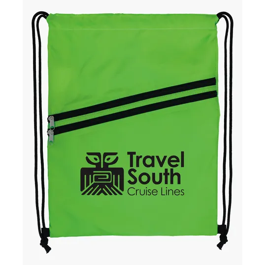 Good Value™ Neon Multi-Zippered Drawstring Backpack — view 11