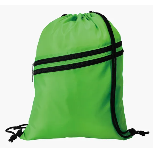Good Value™ Neon Multi-Zippered Drawstring Backpack — view 4
