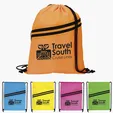 Good Value™ Neon Multi-Zippered Drawstring Backpack — view 18
