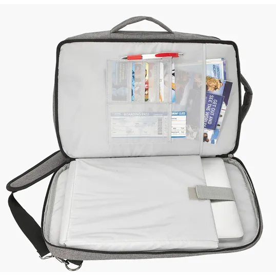 KAPSTON® Pierce Briefcase-Pack, 600D Polyester Laptop Backpack — view 34