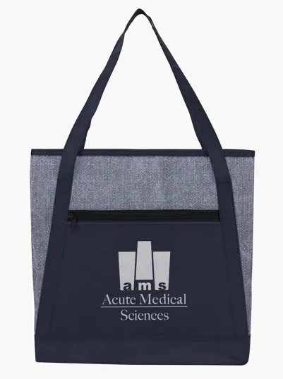 Good Value™ Heathered RPET Non-Woven Tote with Zippered Pocket — view 17