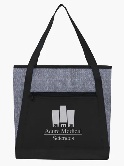 Good Value™ Heathered RPET Non-Woven Tote with Zippered Pocket — view 14