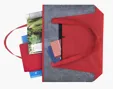 Good Value™ Heathered RPET Non-Woven Tote with Zippered Pocket — view 9
