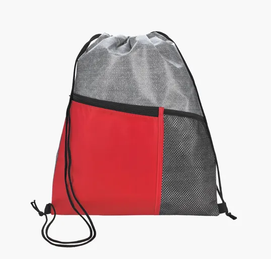 Good Value™ Heathered RPET Non-Woven Drawstring Backpack — view 6