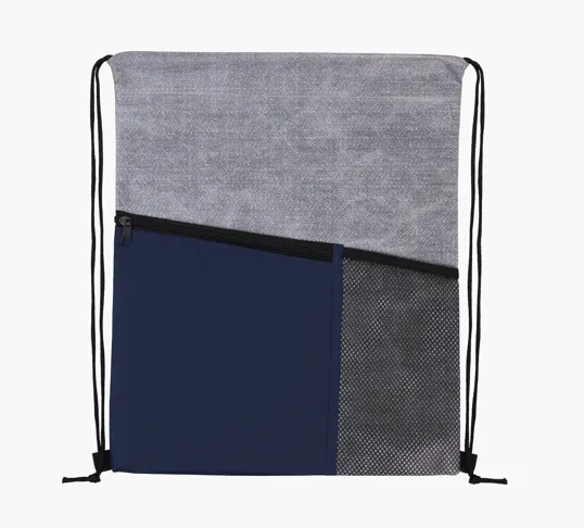 Good Value™ Heathered RPET Non-Woven Drawstring Backpack — view 10