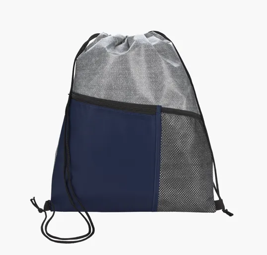 Good Value™ Heathered RPET Non-Woven Drawstring Backpack — view 4