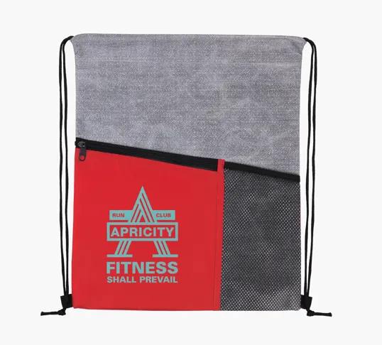 Good Value™ Heathered RPET Non-Woven Drawstring Backpack — view 12