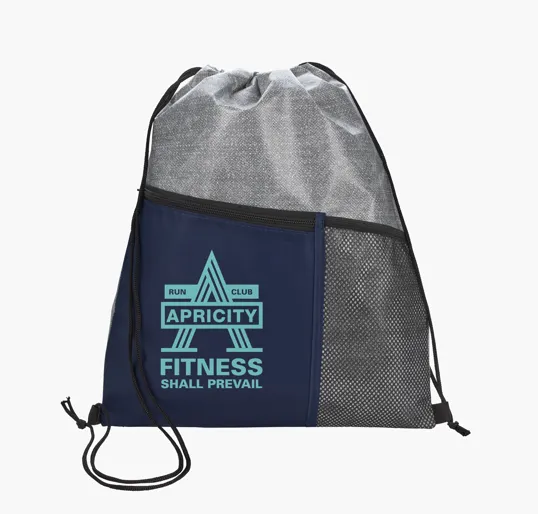 Good Value™ Heathered RPET Non-Woven Drawstring Backpack — view 11